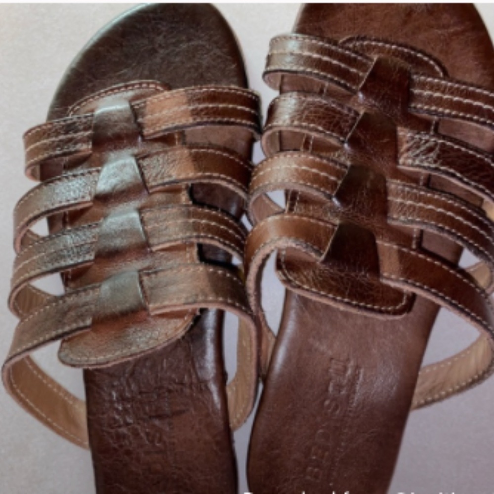 New Bed Stu leather sandals size 7 (would fit 8)